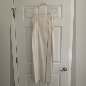Theory Linen Striped Midi Dress